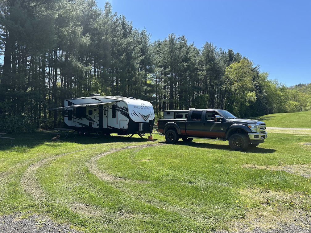 Ford F-350 and Outdoors RV Mountain Trail 29TRX 4 season rig package